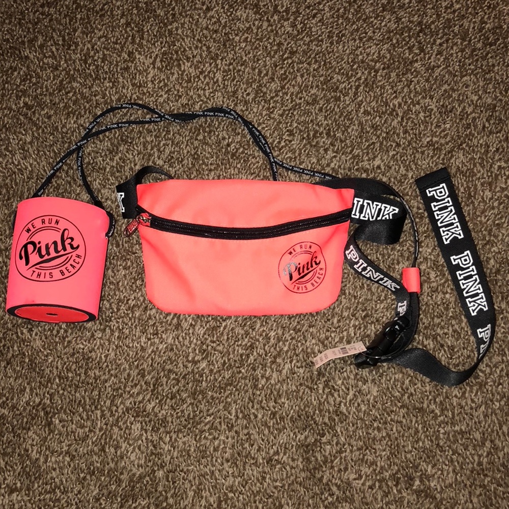 VS Pink Koozie Necklace and Fanny Pack